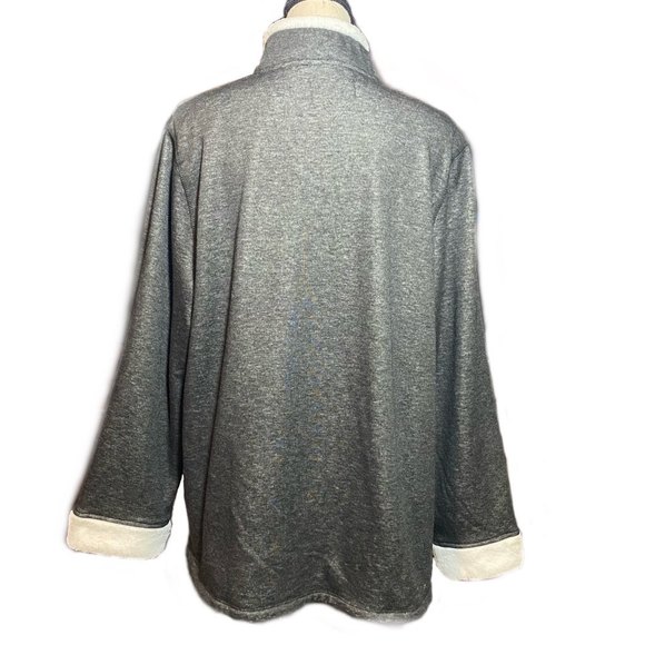 Cuddl Duds Women's Medium Fleece Lined Full Zip Jacket Sweater Size XL - Picture 2 of 8